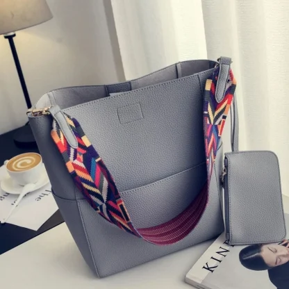 Colorful Strap Shoulder Bag