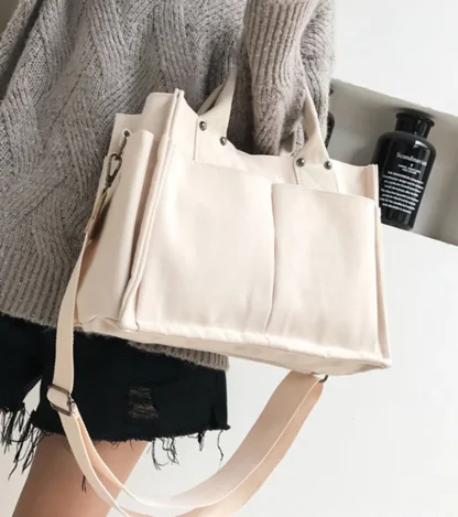 Multi-pocket Tote Shoulder Bag - Image 6