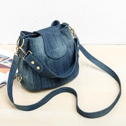 Bucket Denim Shoulder Bag
