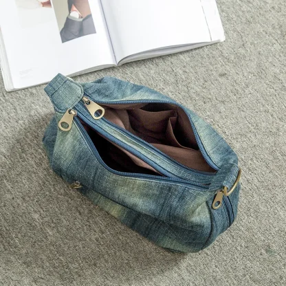 Classic Denim Shoulder Bag - Image 3