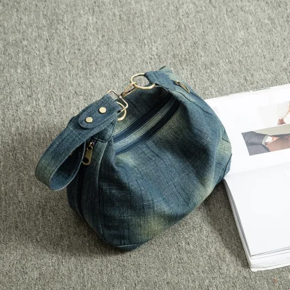 Classic Denim Shoulder Bag - Image 4