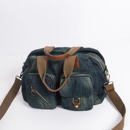 Travel Denim Shoulder Bag - Image 2