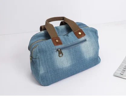 Travel Denim Shoulder Bag - Image 5