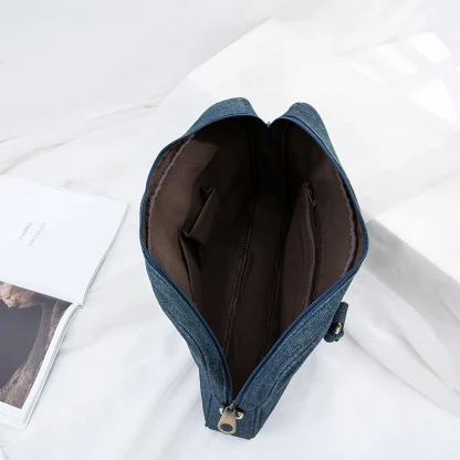 Laptop Denim Shoulder Bag - Image 4