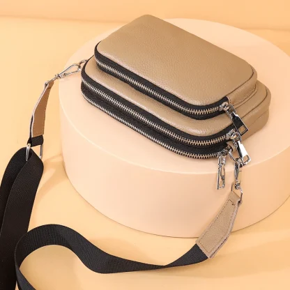 Multi-layer Zippered Shoulder Bag - Image 2
