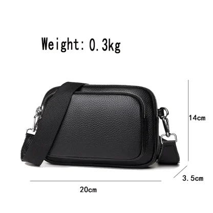 Multi-layer Zippered Shoulder Bag - Image 7