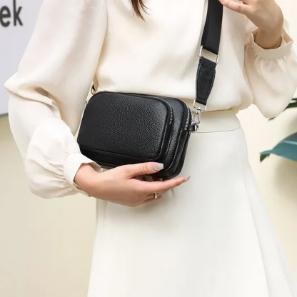Multi-layer Zippered Shoulder Bag - Image 3