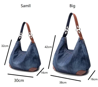 Denim Shoulder Bag - Image 7