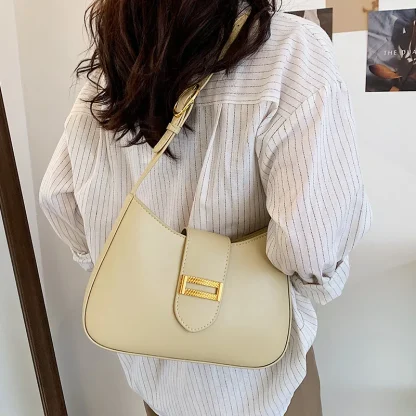 Minimalist Buckle Shoulder Bag - Image 2
