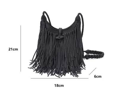 Double-Sided Tassel Shoulder Bag - Image 7