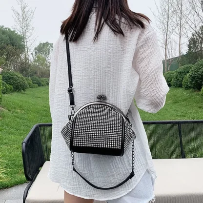 Diamond-Like Beads Shoulder Bag - Image 2