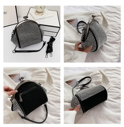 Diamond-Like Beads Shoulder Bag - Image 3