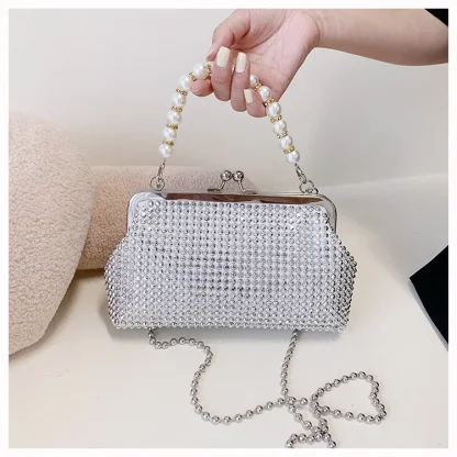 Diamond-Like Beads Shoulder Bag - Image 4