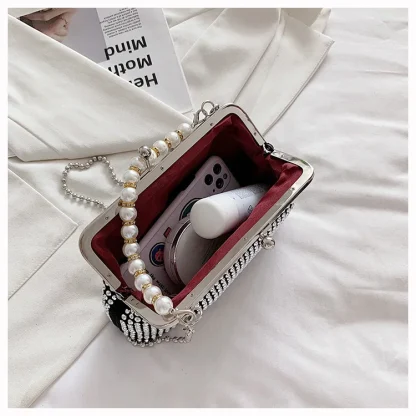Diamond-Like Beads Shoulder Bag - Image 6
