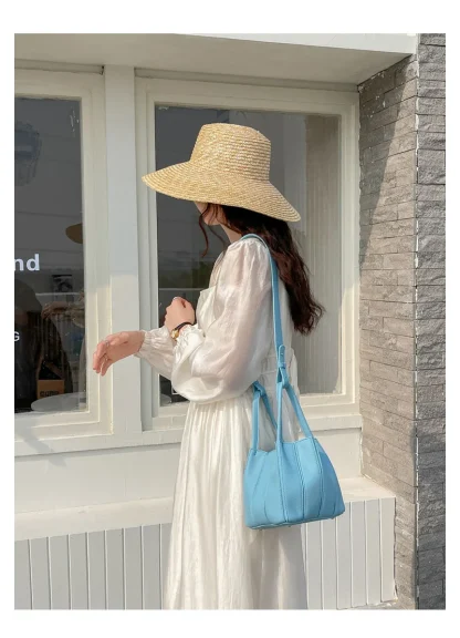 Pleated Bucket Shoulder Bag - Image 3
