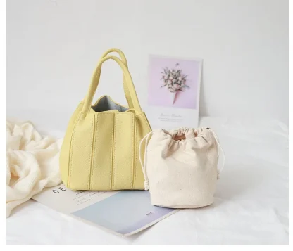 Pleated Bucket Shoulder Bag - Image 5
