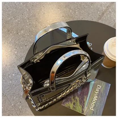 Metallic Tote Shoulder Bag - Image 3