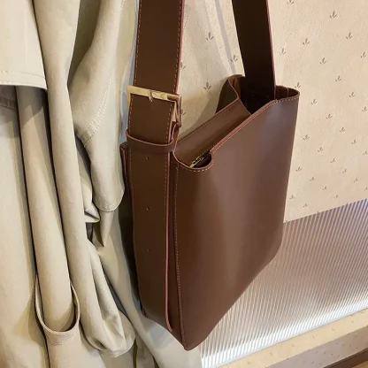 Casual Solid Shoulder Bag - Image 6