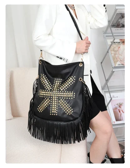 Large Tassel Shoulder Bag - Image 3