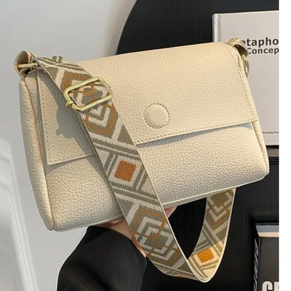 Printed Strap Shoulder Bag