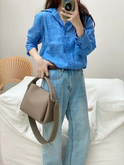 Minimalist Box Shoulder Bag - Image 5