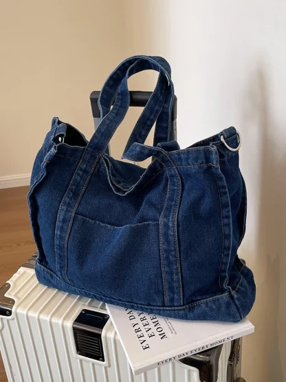 Stylish Denim Shoulder Bag - Image 2