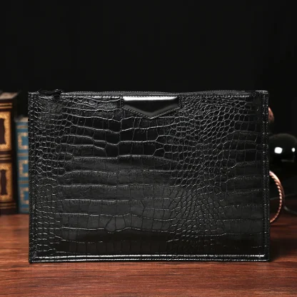 Black Envelope Shoulder Clutch Bag - Image 2