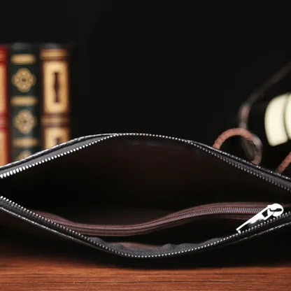 Black Envelope Shoulder Clutch Bag - Image 5