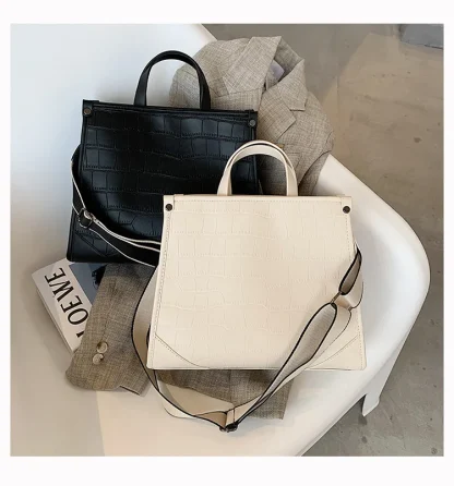 Wide Strap Shoulder Handbag - Image 6