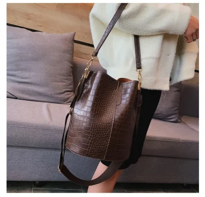 Sleek Bucket Shoulder Bag - Image 6