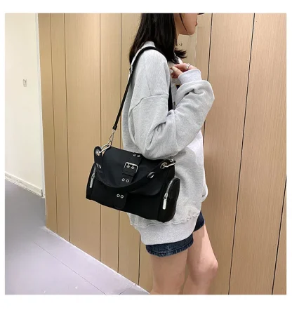 Belted Lock Shoulder Bag - Image 5