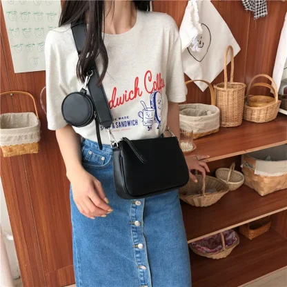 Black Crossbody Shoulder Bag - Image 5