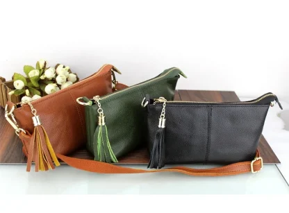 Tassel Zippered Shoulder Bag - Image 6