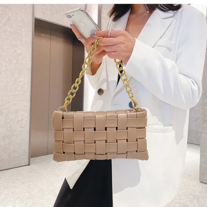 Weave Clutch Shoulder Bag - Image 5