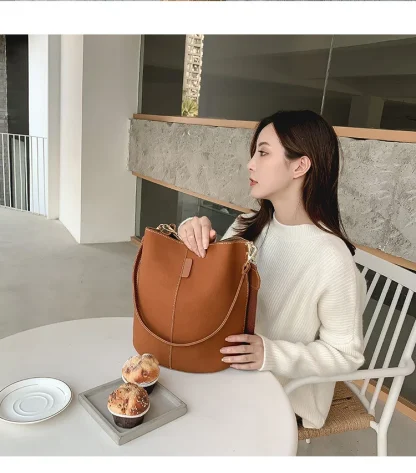 Large Bucket Shoulder Bag - Image 4