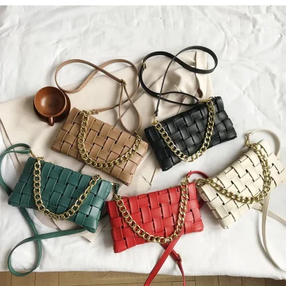 Weave Clutch Shoulder Bag - Image 7