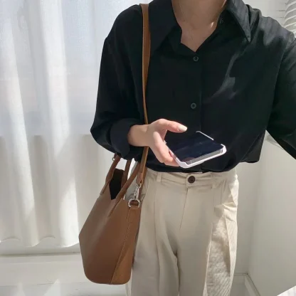 Crossbody Bucket Shoulder Bag - Image 2