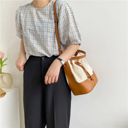 Drawstring Crossbody Shoulder Bag - Image 2