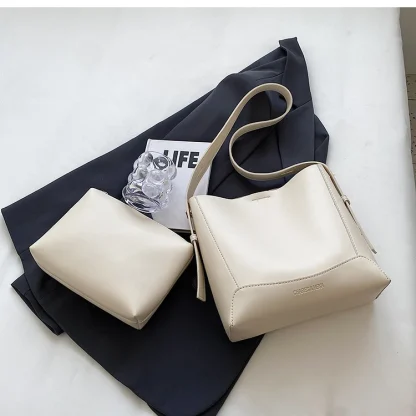 Solid Generous Shoulder Bag - Image 2