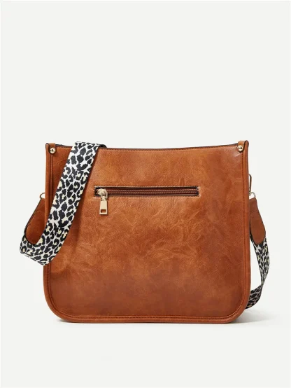 Leopard Strap Shoulder Bag - Image 4
