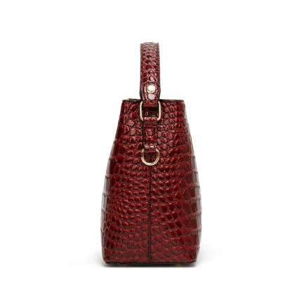 Glossy Bucket Shoulder Bag - Image 4