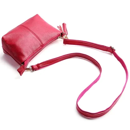 Tassel Zippered Shoulder Bag - Image 4