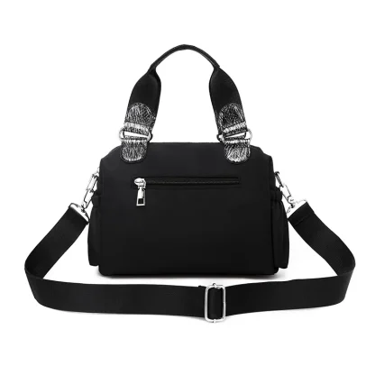 Black Zippered Shoulder Bag - Image 5