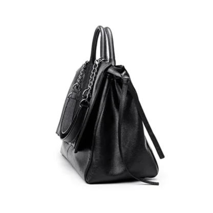 Spacious Black Shoulder Bag - Image 4