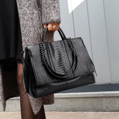 Spacious Black Shoulder Bag