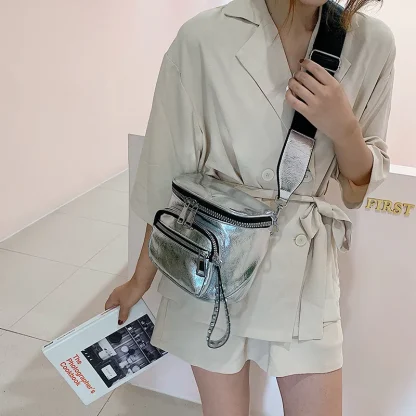 Double Zippered Shoulder Bag - Image 2