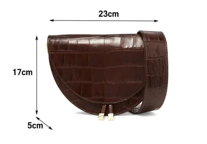 Semi-circle Saddle Shoulder Bag - Image 7