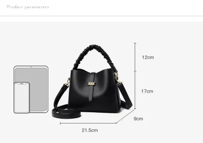 Ruched Handle Shoulder Bag - Image 7