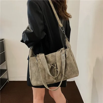 Vintage-style Tote Shoulder Bag - Image 2