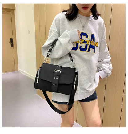 Belted Lock Shoulder Bag - Image 4